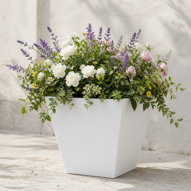 Kare Açılı Saksı | 50 Cm