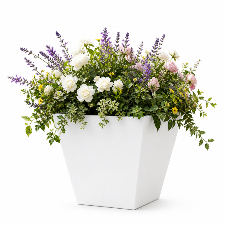 Kare Açılı Saksı | 50 Cm